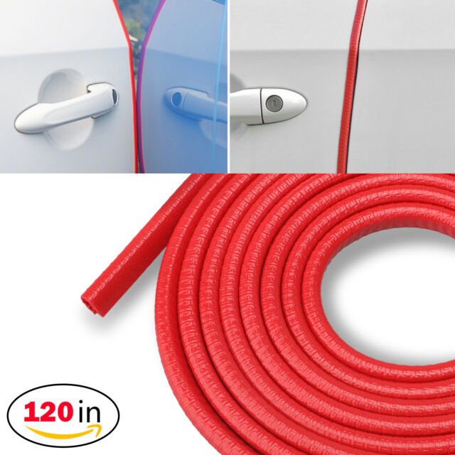 Red 120" U Shape Rubber Seal Car Door Edge Guard Molding Trim Protectors Strip