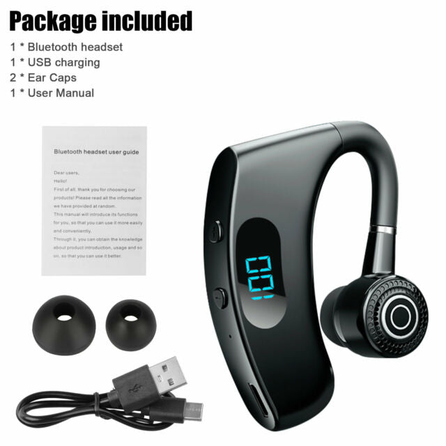 Wireless Bluetooth 5.2 Earpiece Headset Driving Trucker Earbuds Noise Cancelling