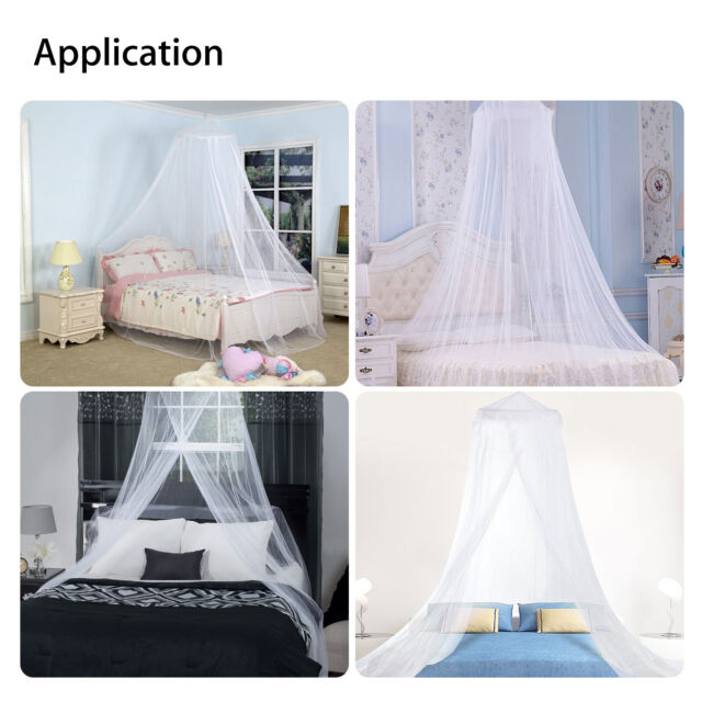 Mosquito Net Bed Queen Size Home Bedding Lace Canopy Elegant Netting Princess