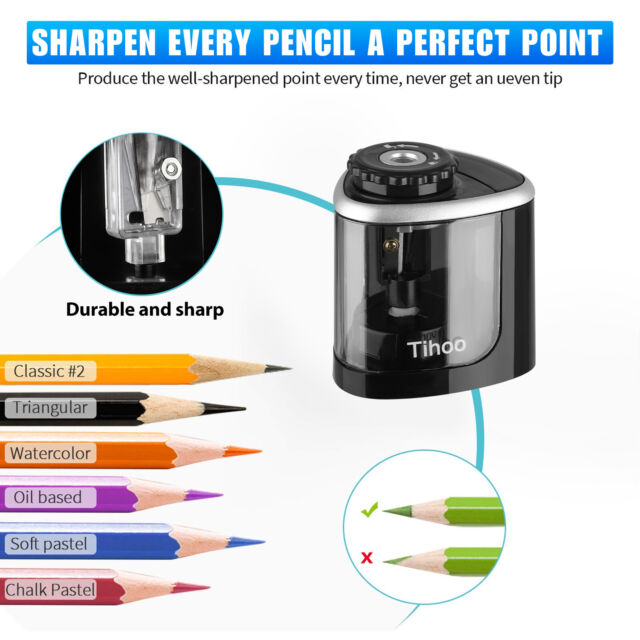 Automatic Electric Pencil Sharpener For Kids Battery Operated Home School Office