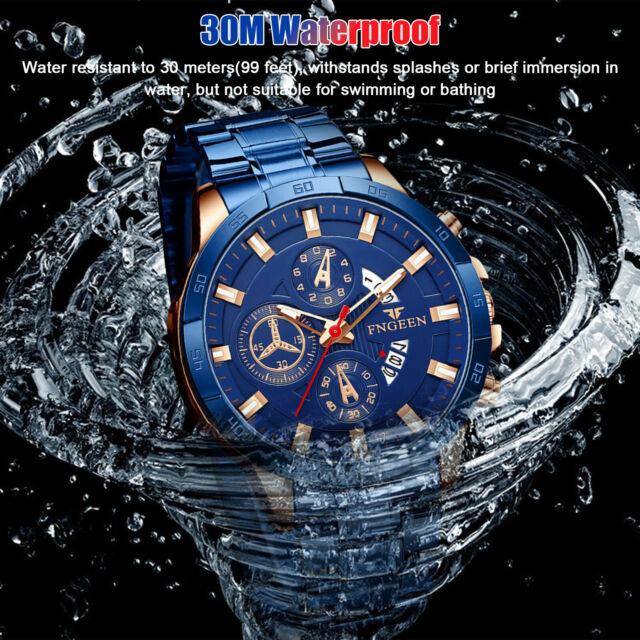 Waterproof Men's Watch Relojes De Hombre  Stainless Steel Classic Quartz Watches