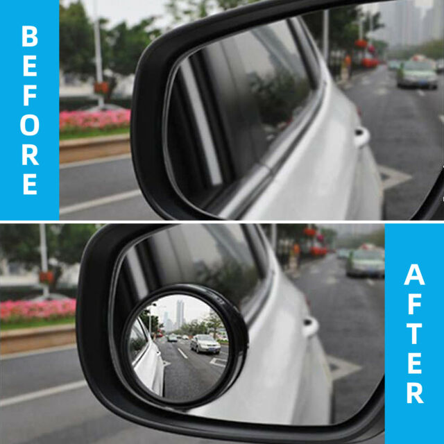 2Pcs Blind Spot Mirrors Round HD Glass Convex 360° Side Rear View Mirror for Car