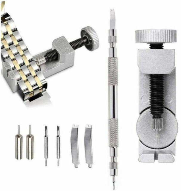 Watch Band Strap Bracelet Link Pin Remover Repair Tool Kit Set Metal Adjustable