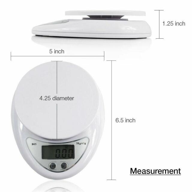 5kg 5000g/1g Digital Kitchen Food Diet Electronic Weight Balance Scale + Manual