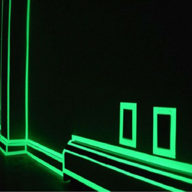 2PC Luminous Tape Self Adhesive Glow In The Dark Wall Sticker Fluorescent Light