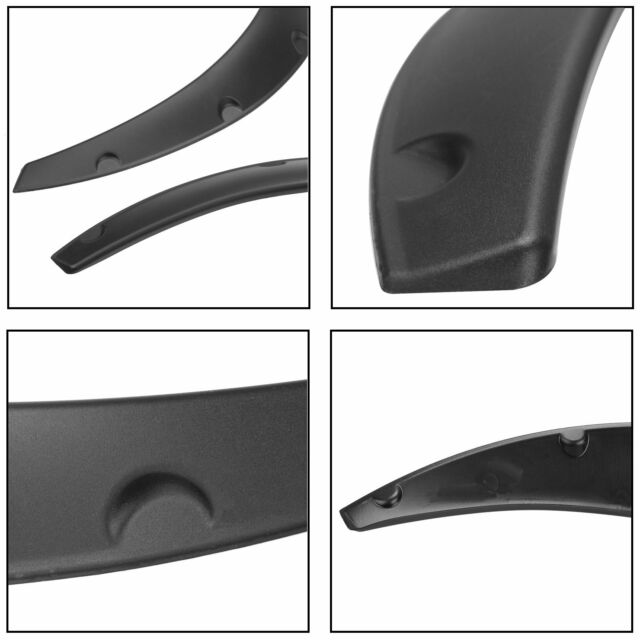 4x Black Universal Fender Flares Flexible Durable Polyurethane Auto Car Body Kit