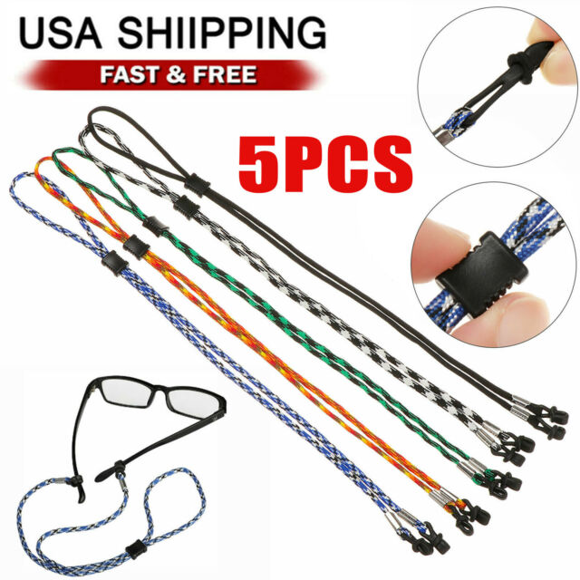 5PCS Neck Cord Strap Sunglasses Eyeglasses Rope String Lanyard Holder Adjustable