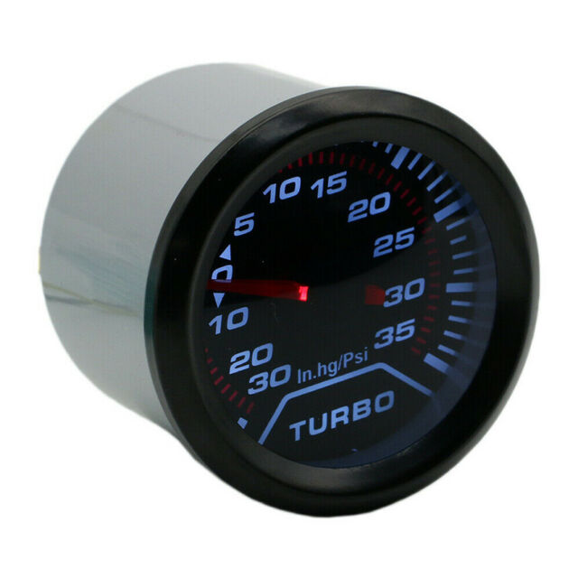 Universal Car 2" 52mm LED PSI Turbo Boost Gauge Pressure Vacuum Smoked Face Fast