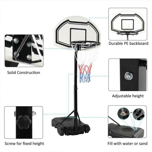 Adjustable Water Play Sports Basketball Hoop Backboard Swimming Pool Games