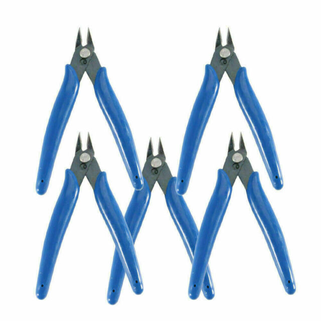 5X Flush Electrical Wire Cutter Blue Diagonal Cutting Plier Side Cutter Nipper