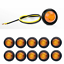 10PCS Marker Lights 3/4" LED Truck Trailer Round Clearance Side Light Amber